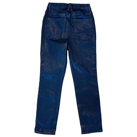 GOOD AMERICAN Good Classic Coated Denim Jeans Size 28 in Black - Picture 8 of 16